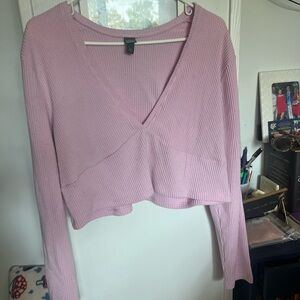 Wild Fable Light Pink Ribbed Top